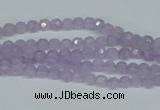 CNA420 15.5 inches 4mm faceted round natural lavender amethyst beads