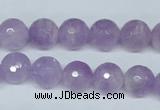 CNA424 15.5 inches 12mm faceted round natural lavender amethyst beads