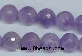 CNA425 15.5 inches 14mm faceted round natural lavender amethyst beads