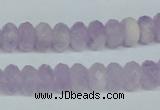 CNA428 6*10mm faceted rondelle natural lavender amethyst beads