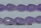 CNA430 10*14mm faceted teardrop natural lavender amethyst beads