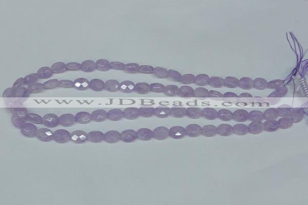 CNA453 15.5 inches 8*12mm faceted oval natural lavender amethyst beads