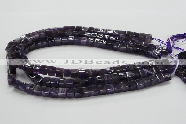 CNA46 15.5 inches 8*8*8mm cube grade A natural amethyst beads