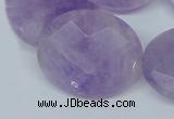 CNA460 15.5 inches 25*30mm faceted oval natural lavender amethyst beads