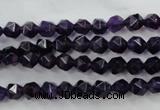 CNA501 15 inches 6mm faceted nuggets amethyst gemstone beads