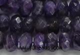 CNA63 15.5 inches 7*12mm faceted rondelle grade A natural amethyst beads