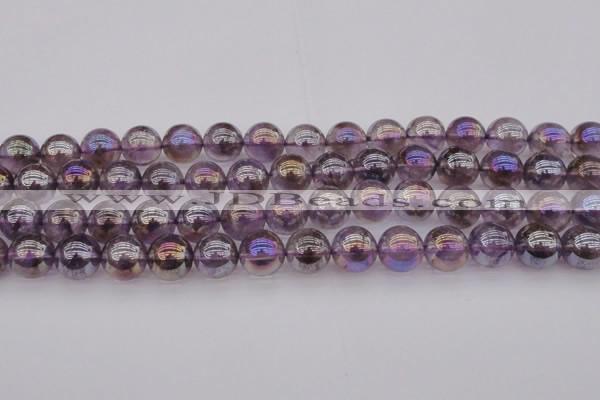 CNA703 15.5 inches 10mm round AB-color amethyst gemstone beads