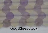 CNA741 15.5 inches 6mm round matte amethyst & citrine beads