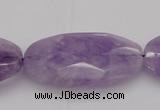 CNA750 15.5 inches 20*40mm faceted oval lavender amethyst beads