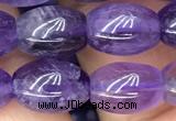 CNA771 15.5 inches 8*11mm rice amethyst gemstone beads