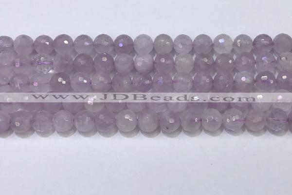 CNA790 15.5 inches 8mmm faceted round lavender amethyst beads