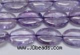 CNA830 15.5 inches 10*14mm oval natural light amethyst beads