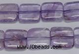 CNA840 15.5 inches 10mm square natural light amethyst beads