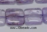 CNA844 15.5 inches 18mm square natural light amethyst beads