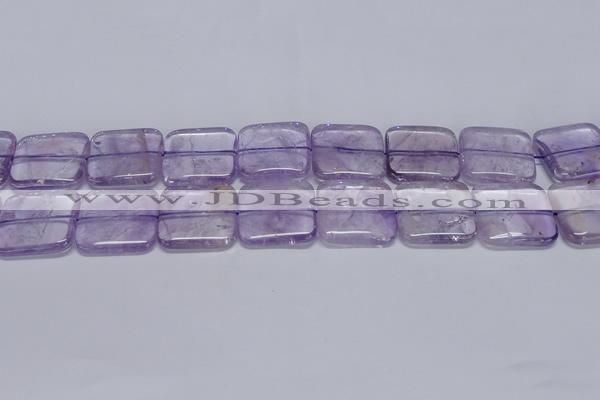 CNA846 15.5 inches 25mm square natural light amethyst beads