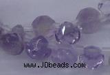 CNA900 Top drilled 7*7mm faceted teardrop amethyst gemstone beads