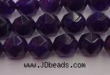 CNA937 15.5 inches 8mm faceted nuggets amethyst gemstone beads