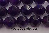 CNA938 15.5 inches 10mm faceted nuggets amethyst gemstone beads