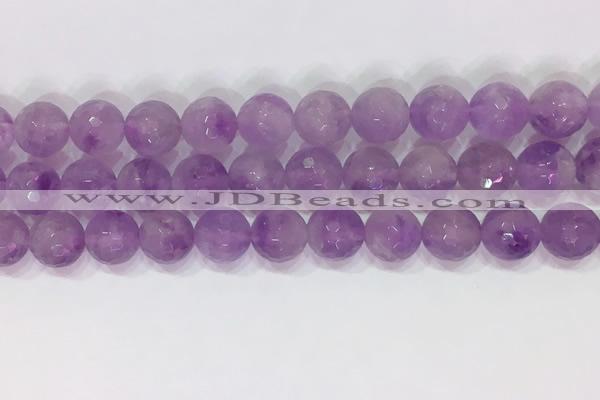 CNA965 15.5 inches 10mm faceted round natural lavender amethyst beads