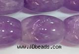 CNA978 15.5 inches 13*18mm drum natural lavender amethyst beads