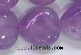 CNA985 15.5 inches 16*16mm heart natural lavender amethyst beads