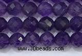 CNA990 15.5 inches 4mmm faceted round amethyst beads wholesale