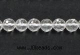 CNC08 15.5 inches 8mm faceted round grade AB natural white crystal beads