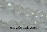 CNC101 15 inches 8mm faceted nuggets white crystal beads