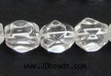 CNC16 13*18mm faceted nugget grade AB natural white crystal beads