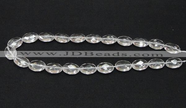 CNC26 13*18mm faceted oval grade AB natural white crystal beads