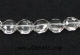 CNC40 10*10mm octagonal grade AB natural white crystal beads wholesale