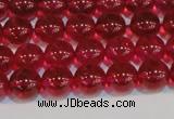 CNC410 15.5 inches 4mm round dyed natural white crystal beads