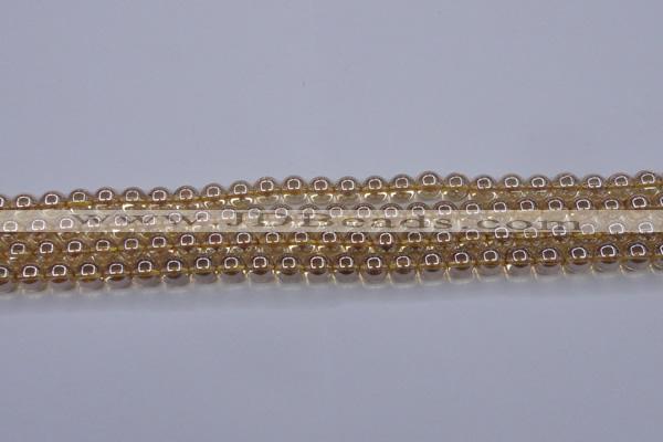 CNC500 15.5 inches 4mm round dyed natural white crystal beads