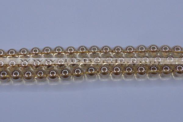 CNC504 15.5 inches 12mm round dyed natural white crystal beads