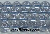 CNC510 15.5 inches 8mm round dyed natural white crystal beads