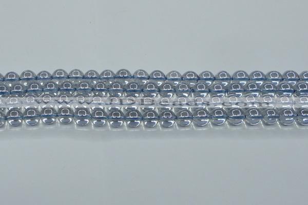 CNC511 15.5 inches 10mm round dyed natural white crystal beads