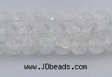 CNC550 15.5 inches 4mm round natural crackle white crystal beads