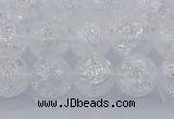 CNC552 15.5 inches 8mm round natural crackle white crystal beads