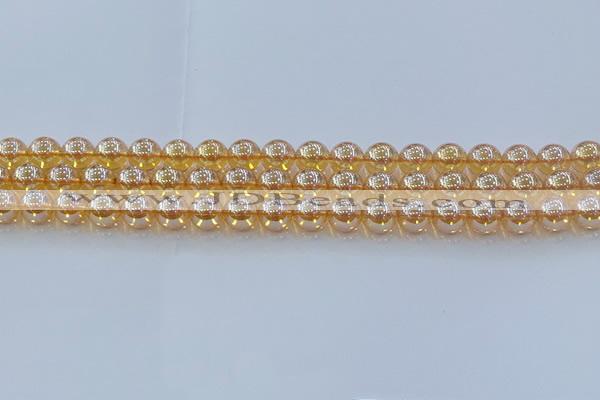 CNC577 15.5 inches 8mm round plated natural white crystal beads