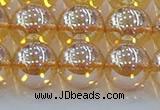 CNC580 15.5 inches 14mm round plated natural white crystal beads