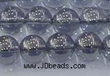 CNC596 15.5 inches 10mm round plated natural white crystal beads