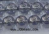 CNC597 15.5 inches 12mm round plated natural white crystal beads