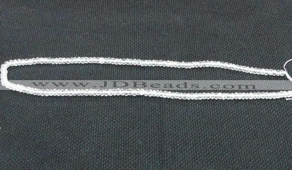 CNC68 2*4mm faceted rondelle grade A natural white crystal beads