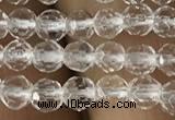 CNC700 15.5 inches 3mm faceted round white crystal beads