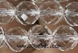 CNC704 15.5 inches 10mm faceted round white crystal beads