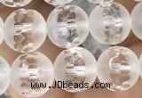 CNC851 15.5 inches 8mm faceted round white crystal beads