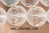 CNC853 15.5 inches 12mm faceted round white crystal beads