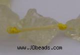 CNG1002 15.5 inches 15*25mm - 25*30mm nuggets lemon quartz beads