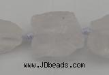 CNG1003 15.5 inches 15*25mm - 25*30mm nuggets white crystal beads