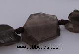 CNG1004 15.5 inches 15*25mm - 25*30mm nuggets smoky quartz beads